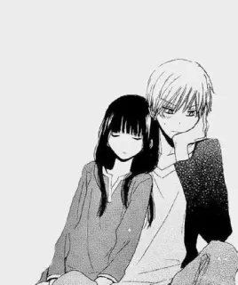 🌟 Anime, Manga, Cặp đôi, Lãng mạn, Vẽ, Minh họa telegram sticker