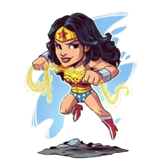🗡 Wonder Woman 원더우먼, DC 코믹스, 슈퍼히어로, 만화, 만화영화, 스티커 telegram sticker