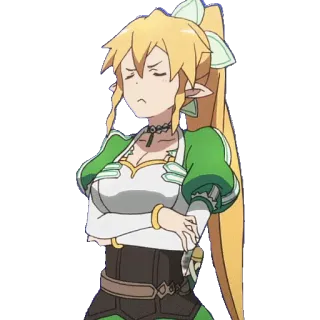 😧 Leafa Sword Art Online anime, girl, leafa, sword art online, character telegram sticker
