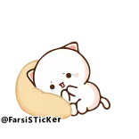 😭 @FarsiSticker кот, животное, милый, мультфильм, наклейка telegram sticker