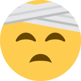 🤕 injured, bandage, head, injury, sick, ouch telegram sticker