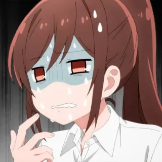 🍥 anime, preocupado, estressado, suando, personagem, ansioso, nervoso telegram sticker
