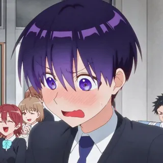 👾 Anime, Manga, École, Étudiant, Gêné, Salle de classe telegram sticker