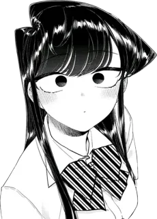 😳 Komi Shouko Komi Can't Communicate Аниме, Манга, Komi Can't Communicate, Коми Шоко, Кавай, Милый telegram sticker