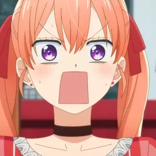 🙂 anime, girl, angry, expression, cartoon telegram sticker
