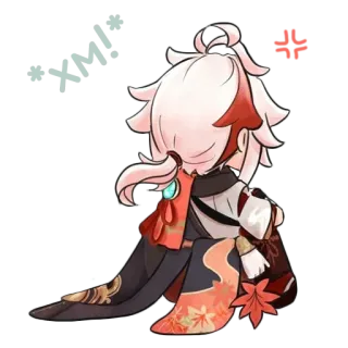 😒 Kaedehara Kazuha Genshin Impact anime, video game, genshin impact, kaedehara kazuha, cartoon, character telegram sticker