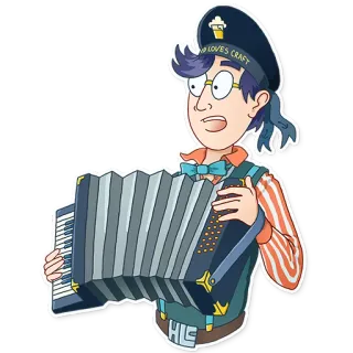🎹 BOO LOVES CRAFT Cartoon, Musik, Akkordeon, Basteln, Figur telegram sticker