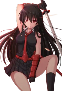 😐 Akame Akame ga Kill! Аниме, Меч, Персонаж, Женский, Акаме telegram sticker