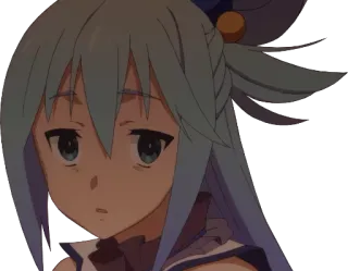😷 Aqua Konosuba อนิเมะ, konosuba, aqua, ตลก, น่ารัก, ผู้หญิง telegram sticker