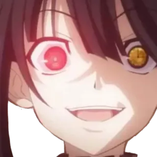 😈 Kurumi Tokisaki Date A Live 动漫, 女孩, 病娇, 时钟眼, 反派 telegram sticker