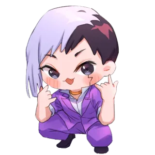 😏 애니메이션, 스티커, 캐릭터, SD캐릭터, 포즈, 만화 telegram sticker