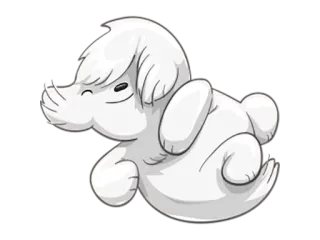🏂 dier, cartoon, schattig, hond, puppy, tekening telegram sticker