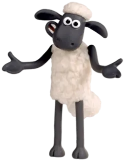 🤷‍♀ Shaun the Sheep pecora, animale, cartone animato, carino, fattoria telegram sticker