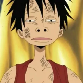 ☹️ Monkey D. Luffy One Piece Anime, One Piece, Monkey D. Luffy, Lustig telegram sticker