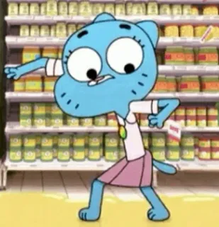 😄 Gumball Watterson The Amazing World of Gumball cartoon, cat, funny, animation, humor whatsapp sticker
