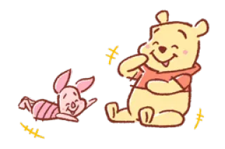 😂 Winnie the Pooh Мультфильм, Винни Пух, Пятачок, Дисней, Дружба telegram sticker