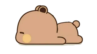 🍩 Bär, Tier, niedlich, schlafend, Cartoon, faul telegram sticker