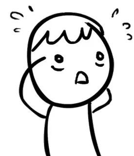 😲 Desenho animado, Ansioso, Nervoso, Assustado, Preocupado, Emocional, Boneco palito whatsapp sticker