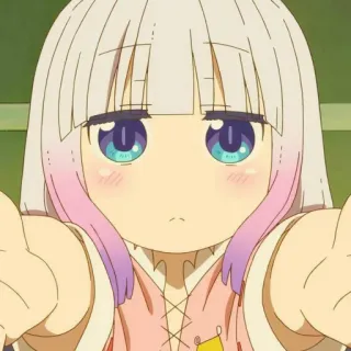 ☁️ Kanna Kamui Miss Kobayashi's Dragon Maid Anime, Kanna, Dragon Maid, Kawaii, Carino, Fanart telegram sticker