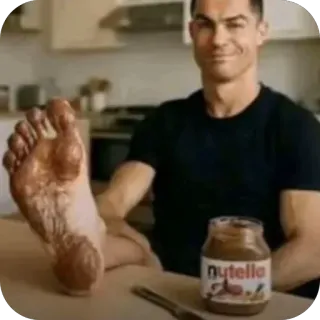 🫥 Cristiano Ronaldo nutella whatsapp sticker