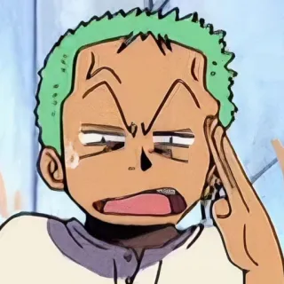 🤌 Roronoa Zoro One Piece Anime, One Piece, Roronoa Zoro, Postać, Zielone włosy whatsapp sticker