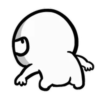 😃 Cartoon, Figur, Sticker, Weiß, Illustration, Einfach whatsapp sticker