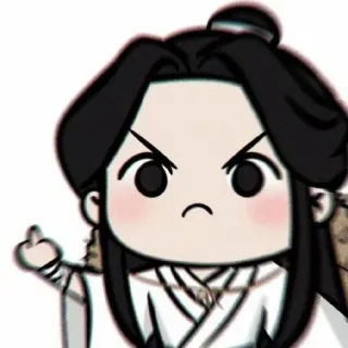🖕 cartoon, middle finger, offensive, angry, chibi whatsapp sticker