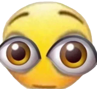 😳 emoji, eyes, funny, meme whatsapp sticker