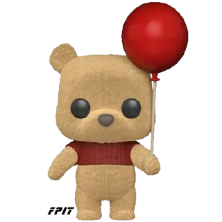 🎈 Winnie the Pooh winnie the pooh, pooh bear, balloon, cartoon, funko pop, disney telegram sticker