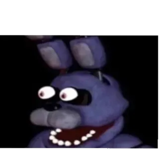😨 Bonnie Five Nights at Freddy's Bonnie, Animatronique, Horreur, Five Nights at Freddy's, Jeu vidéo telegram sticker