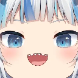 😃 Gawr Gura Vtuber, Tiburón, Anime, Lindo, Gawr Gura whatsapp sticker