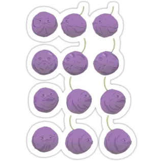 🍇 grapes, fruit, purple, food telegram sticker