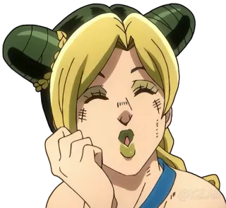 😚 Jolyne Cujoh JoJo's Bizarre Adventure anime, jojo, jolyne, stone ocean, cute, kiss telegram sticker