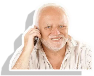 🙂 Hide the Pain Harold Мем, Интернет, Выражение, Лицо, Телефон, Звонок, Гарольд telegram sticker