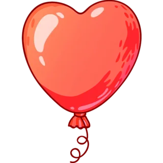 ♥️ coração, balão, vermelho, amor, Dia dos Namorados telegram sticker