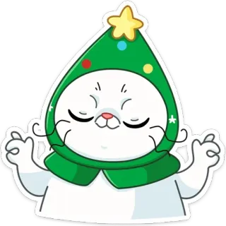 👌 katze, weihnachten, urlaub, aufkleber, niedlich, winter, festlich telegram sticker