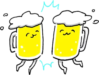 🍻 啤酒, 庆祝, 酒精, 饮料, 干杯, 卡通 telegram sticker
