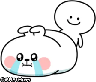 😭 @MHStickers sticker, cute, cartoon, crying, sad, kawaii telegram sticker