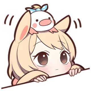 🤨 Аниме, Милый, Мультфильм, Персонаж, Талисман, Каваий, Чиби telegram sticker