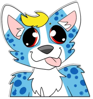 😛 dog, cartoon, animal, cute, furry telegram sticker