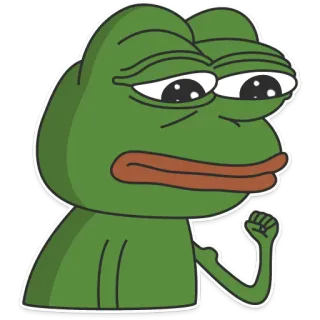 ✊ Pepe the Frog frog, meme, pepe, green telegram sticker