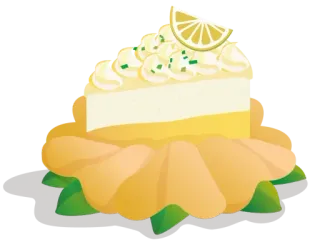 🎂 citroen, taart, dessert, eten, zoet telegram sticker