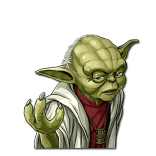 😬 Yoda Star Wars Yoda, Star Wars, Jedi, Maestro, Dibujos animados, Verde, Fantasía whatsapp sticker