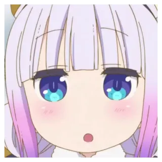 🗝 Kanna Kamui Miss Kobayashi's Dragon Maid Anime, Dragon, Mignon, Kanna telegram sticker