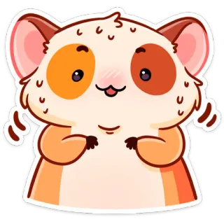 😅 criceto, animale, carino, animale domestico, roditore, cartone animato telegram sticker