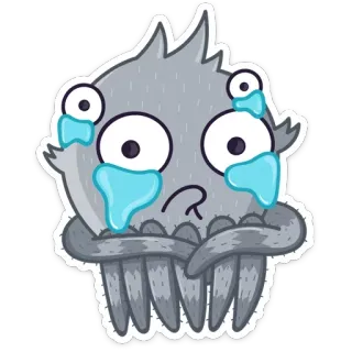 😭 traurig, weinen, tränen, cartoon, emotion, gefühl whatsapp sticker