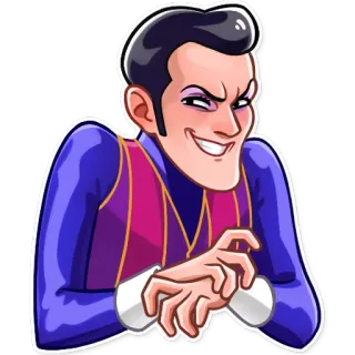 😈 Robbie Rotten LazyTown 卡通, 反派, 策划, 狡猾, 电视剧 telegram sticker