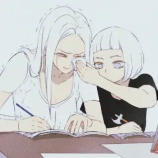 😢 Anime, Zeichnung, Tränen, Trost, Freundschaft telegram sticker