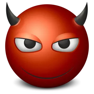 😈 devil, emoji, red, evil, horns, smirking, demon telegram sticker