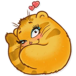 😍 gato, fofo, animal, adesivo, desenho animado, amor, coração telegram sticker